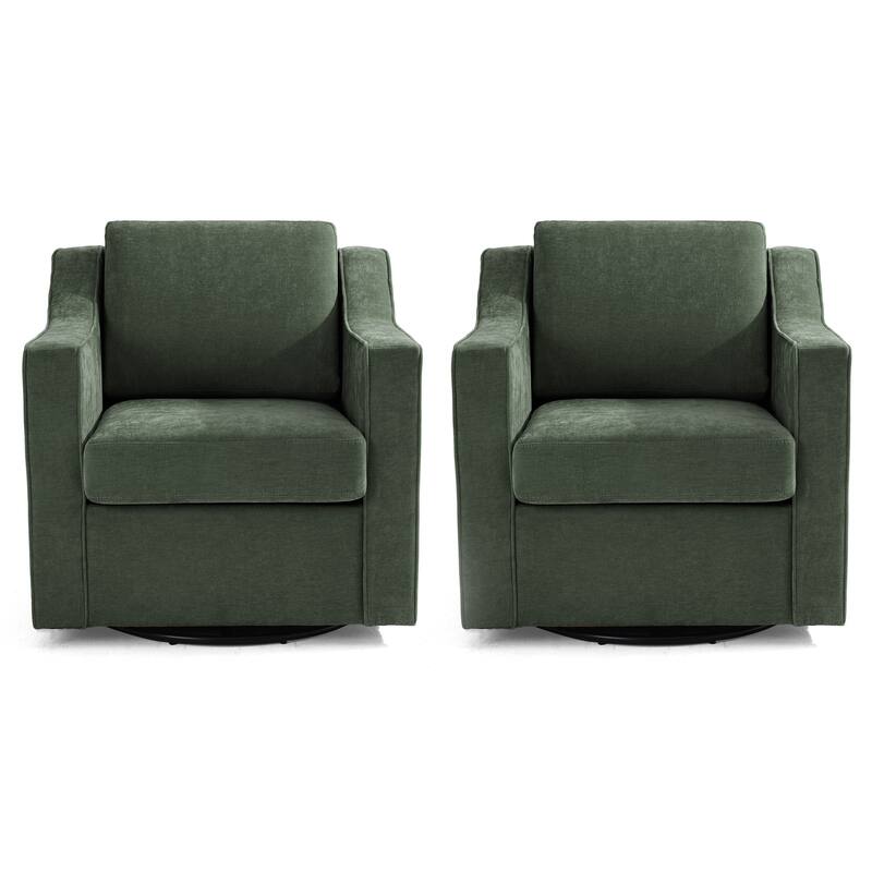 Modern Swivel Upholstered Armchair Accent chair Set of 2