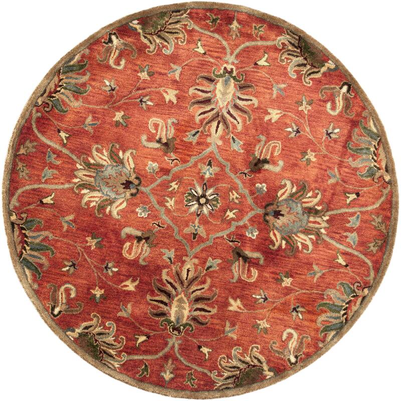 Domani Alexandria Classic Tapestry Hand-tufted Wool Area Rug - 5'6" Round - Sienna