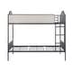 preview thumbnail 3 of 4, Furniture of America Orven Modern Black Metal Twin over Twin Bunk Bed with Reversible Ladder