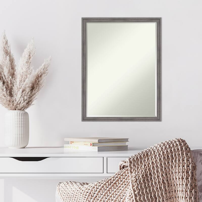 Florence Half-Inch-Bevel Framed Wall Mirror - Glass Size 18x24