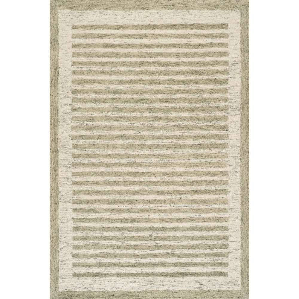 Carmeon Hamilton Caly Modern Bordered Wool Rug