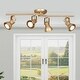 preview thumbnail 8 of 13, Rella Modern Farmhouse Split Rail 4-Light Adjustable Linear Ceiling Track Lighting Kit Flush Mount Ceiling Light