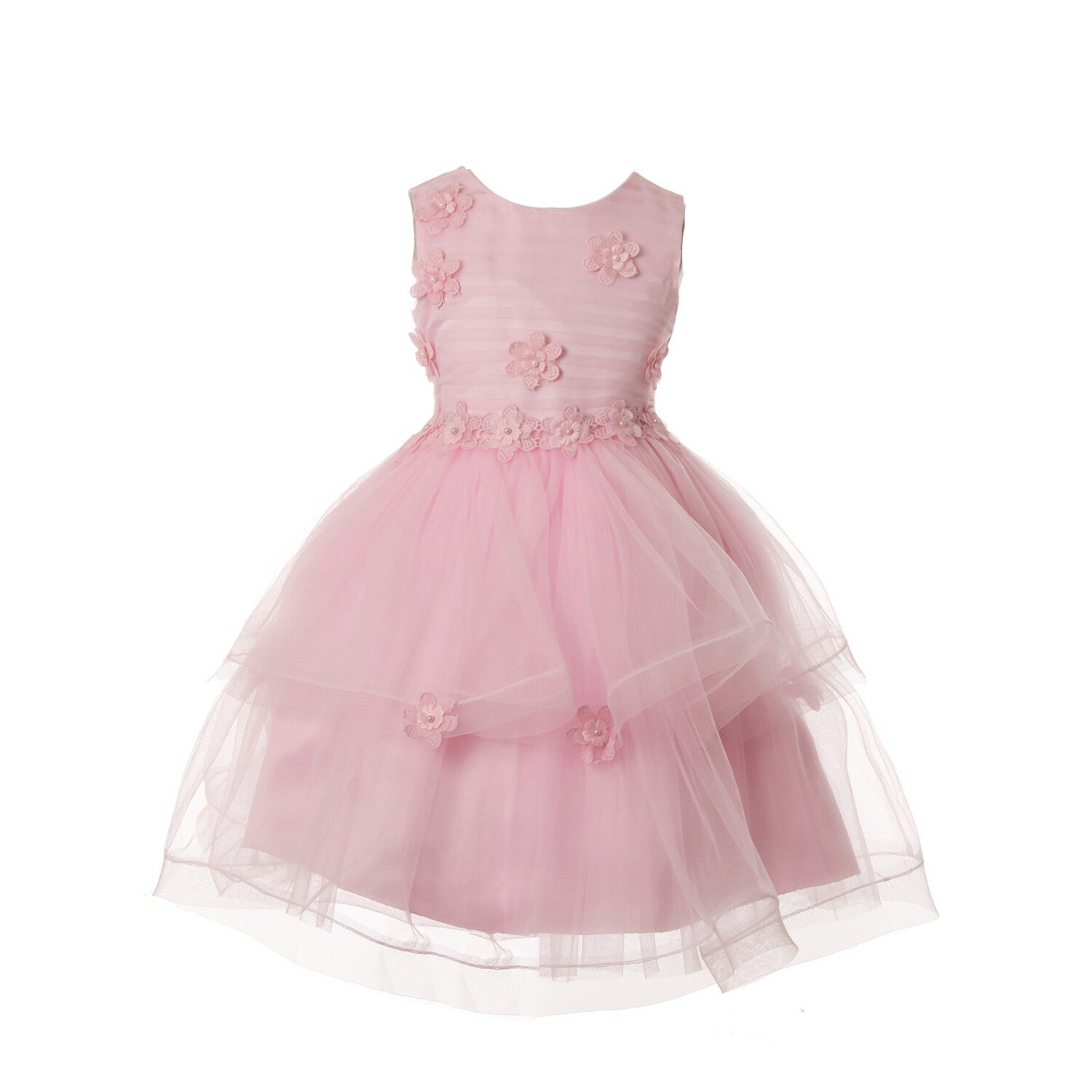 girls pink occasion dress