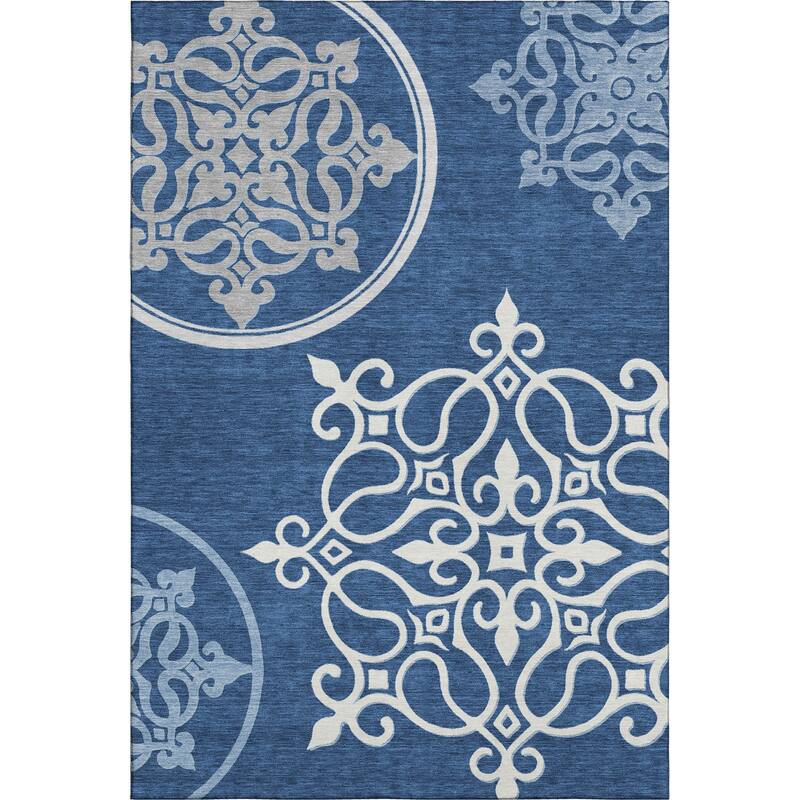 Premium Washable Super Soft Transitional Scroll Mayfield Rug