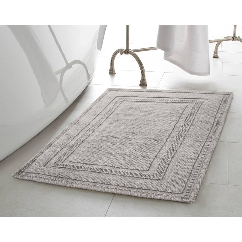Jean Pierre Cotton Stonewash Racetrack 17 x 24 in. Bath Rug