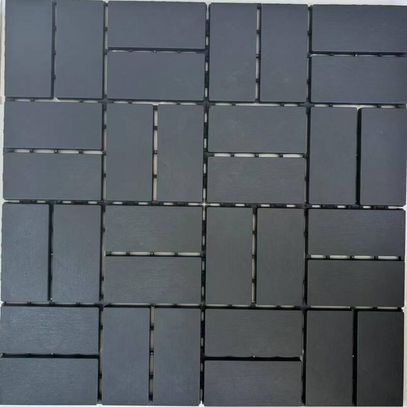 Plastic interlocking decking tiles, 44 packs of terrace decking tiles, 12 inches x 12 inches waterproof for all-weather use