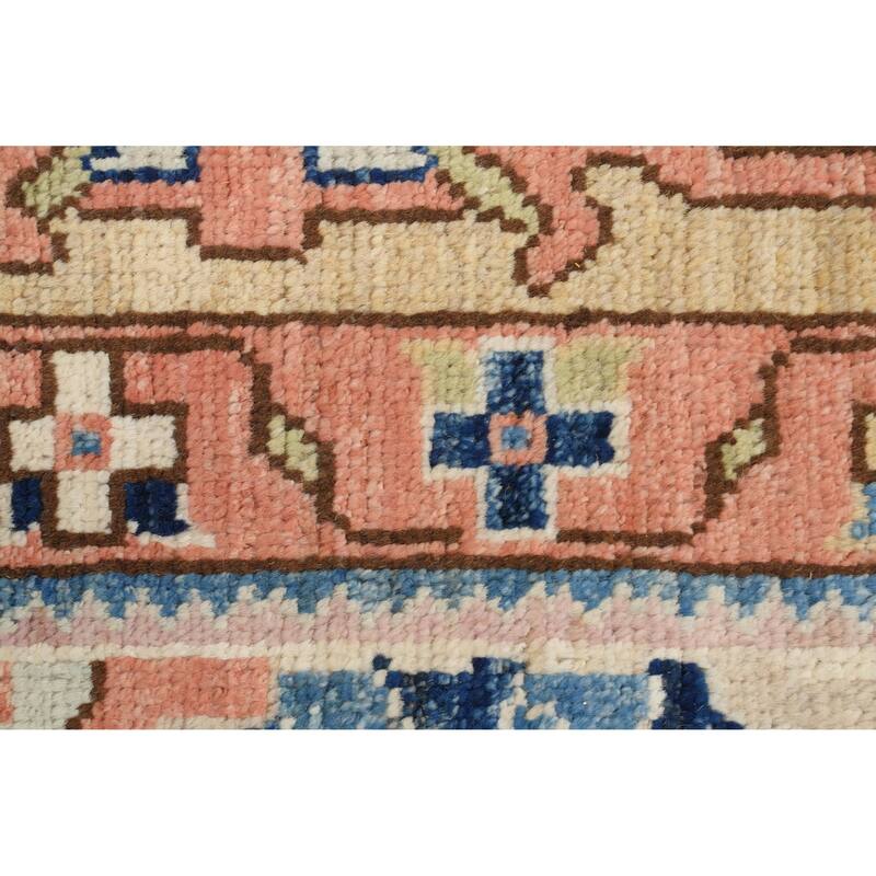 Hand Knotted Oriental 100% Wool Carpet Traditional All-Over Navy Blue & Blues Ziegler Area Rug - 14' 6'' X 12' 2''