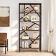 preview thumbnail 2 of 5, 71 Inch Industrial Bookshelf, 6 Shelf Etagere Bookcase,Free Standing Open Book Shelves Storage Display Shelf