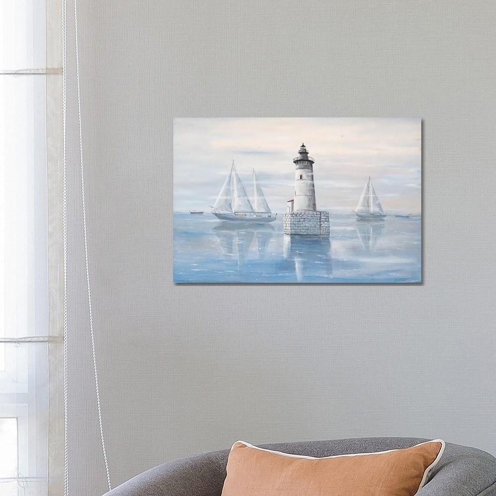 iCanvas "Detroit River Lighthouse" by Jim Williams Canvas Print