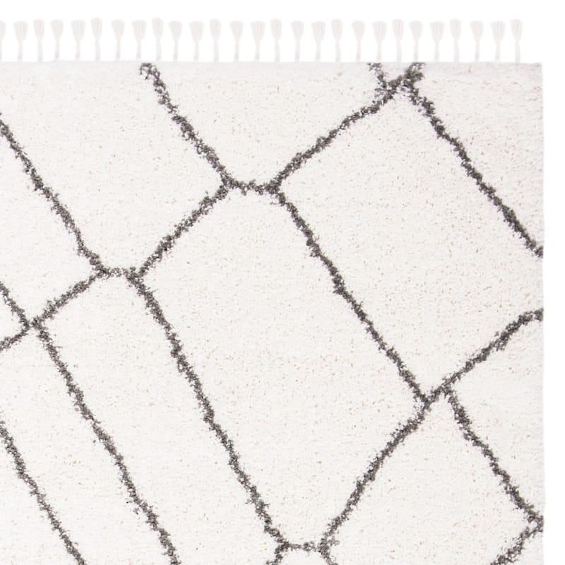 SAFAVIEH Moroccan Fringe Shag Ethyle 2-inch Thick Rug