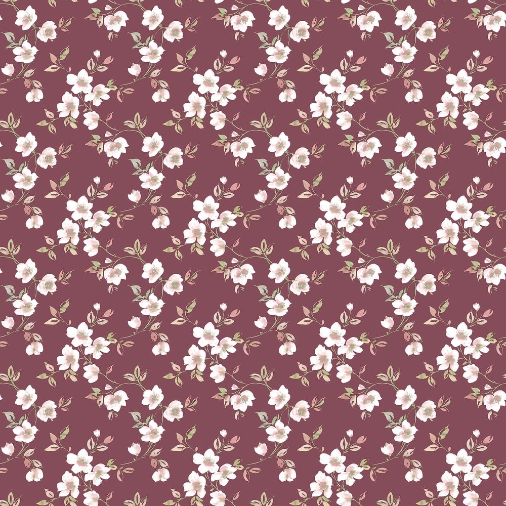 Galerie Wallcoverings Secret Garden Delicate Flower Trail Non-woven Matte Wallpaper Roll