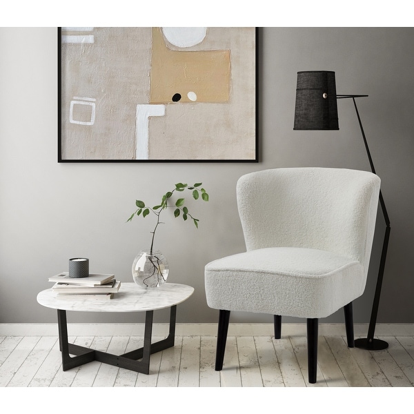 Curved back sales accent chair