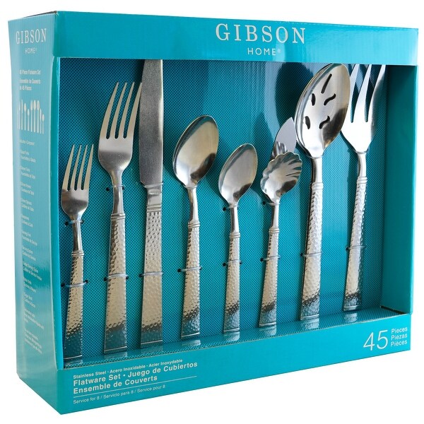 Gibson Prato 45 Piece Flatware Set. Opens flyout.
