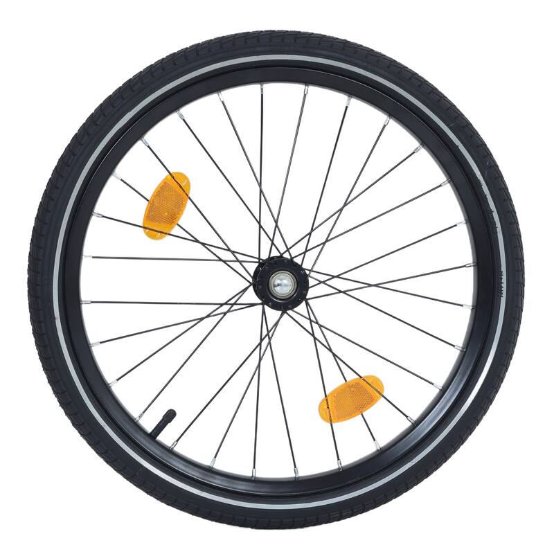 88 lbs Capacity Heavy-Duty Bike Cargo Trailer with Removable Waterproof Cover, 16" All-Terrain Wheels & Foldable Design