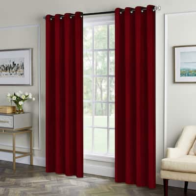Rockwell Linear Woven Grommet Window Curtain Panel, 54x84 Inches - 54x84 Inches