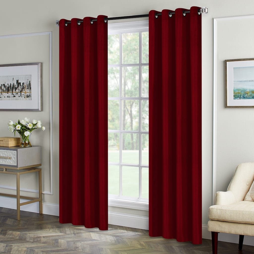 Rockwell Linear Woven Grommet Window Curtain Panel, 54x84 Inches - 54x84 Inches