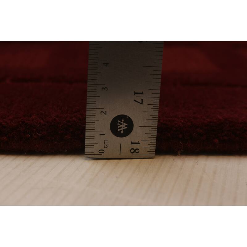 ECARPETGALLERY Hand-knotted Kathmandu Burgundy Wool Rug - 10'0 x 14'0