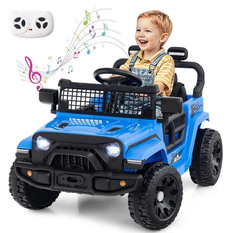 Gymax Kids Ride on Car Truck 12V Battery Powered Electric Vehicle w/ - Blue