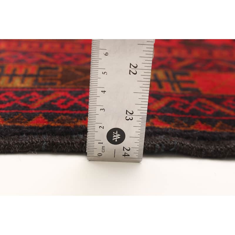 ECARPETGALLERY Hand-knotted Teimani Red Wool Rug - 3'6 x 6'6