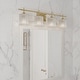 preview thumbnail 21 of 34, Frenia 4-light Modern Dimmable Bathroom Vanity Light with Art Glass