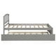 preview thumbnail 5 of 7, Grey Twin Size Wood Platform Bed with Trundle