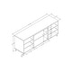 preview thumbnail 10 of 8, Manhattan Comfort Brighton 60 In. Wire Management Media Cabinet Console