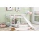 preview thumbnail 3 of 11, Multifunction Twin Over Twin Bunk Bed With Slide and Ladder,White