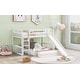 preview thumbnail 3 of 11, Playhouse Inspired Twin over Twin Bunk Bed with Slide & Ladder