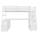 preview thumbnail 11 of 15, Full Size Wooden Loft Bed with 7 Drawers 2 Shelves and Desk,Sturdy construction & Unique Design Wooden Loft Bed
