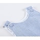 preview thumbnail 3 of 2, Classic Dark Blue Seersucker Bubble Romper