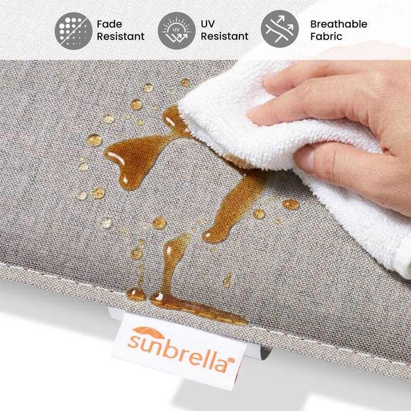 Outdoor Patio Cast Aluminum Swivel Bar Stools with Sunbrella Cushion