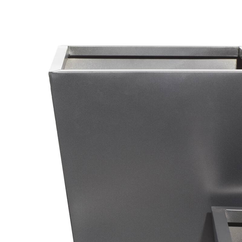 Metal Geometric Light Weight Minimalistic Indoor Outdoor Planter - Set of 3 Dark Gray or Gray - Roche River Decor