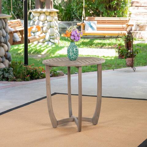 Carina Outdoor Acacia Wood Bistro Table by Christopher Knight Home - 27.50"L x 27.50"W x 29.50"H