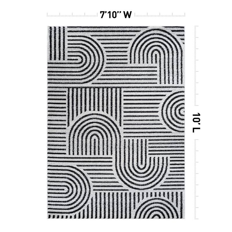 Bohemian Stripe Arch Design Area Rug