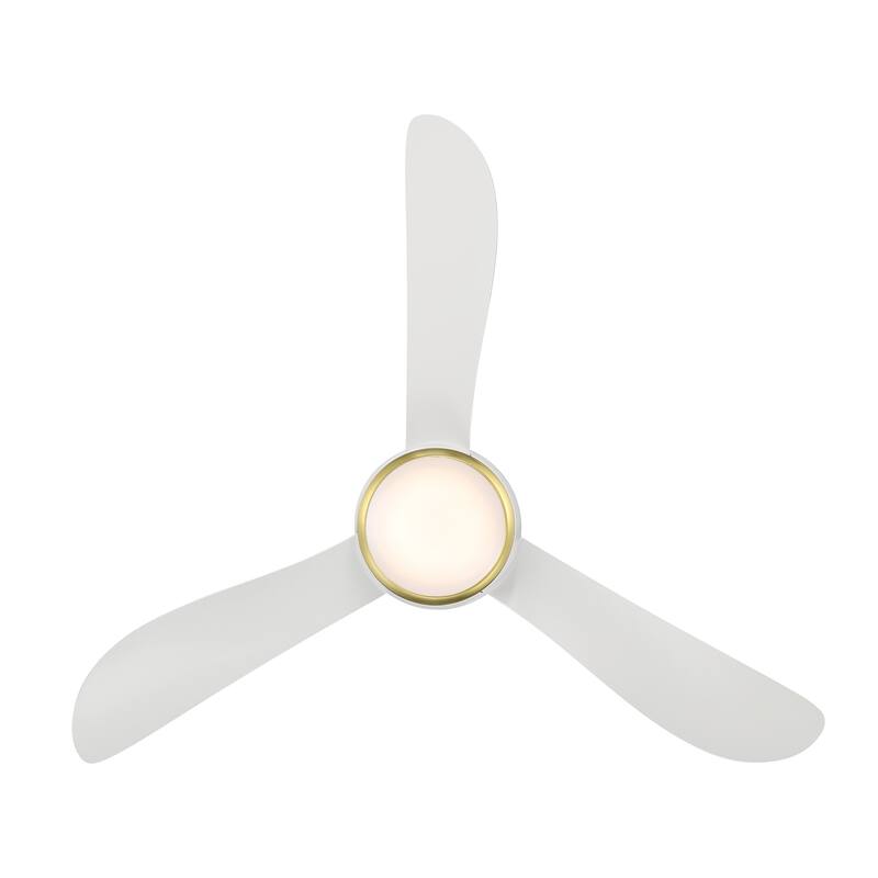 Corona 3-Blade Smart FlushMount Ceiling Fan 44in 3000K LED & Remote - N/A