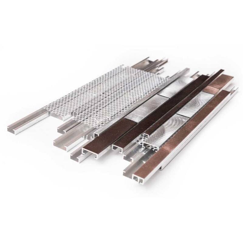 Mason 1in x 3in Noce Metal Backsplash Wall Tile