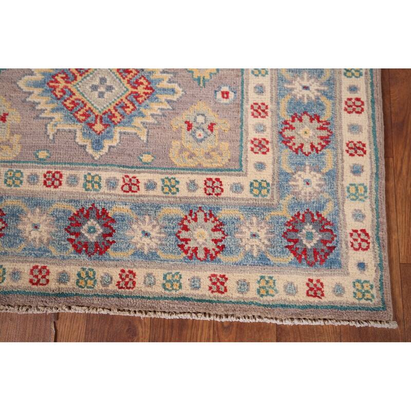Kazak Accent Rug Handmade Oriental Beige Wool Carpet - 2'8" x 4'2"