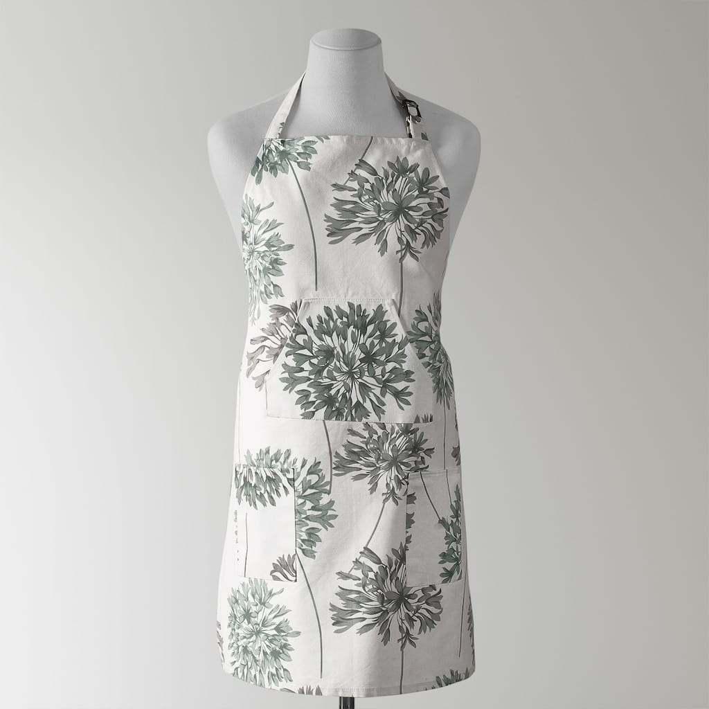 Exclusive Fabrics Allium Printed Cotton Apron - 27 X 34