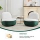 preview thumbnail 46 of 47, 2-Piece Chenille Color Blocking Swivel Chairs Set