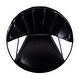preview thumbnail 5 of 9, Harlan 18 in. Seat Height Round Leather and Iron Accent Chair