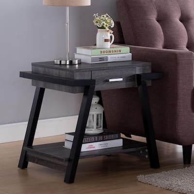 Modern End Table & Side Table with 1 Bottom Shelf