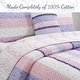 preview thumbnail 4 of 4, Cozy Line Pink Purple Fun Floral Ruffle Stripe Cotton Quilt Bedding Set
