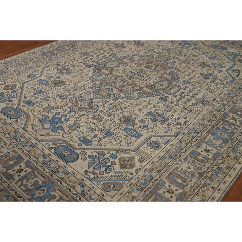 Traditional Tabriz Persian Rug Living Room Hand-Knotted Wool Carpet - 8'4"x 10'9"