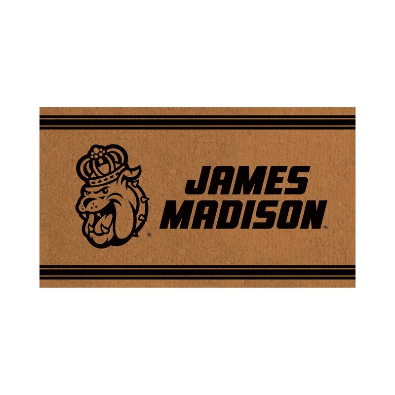 James Madison University Monochrome Indoor/Outdoor Coir Door Mat - 28" x 16"