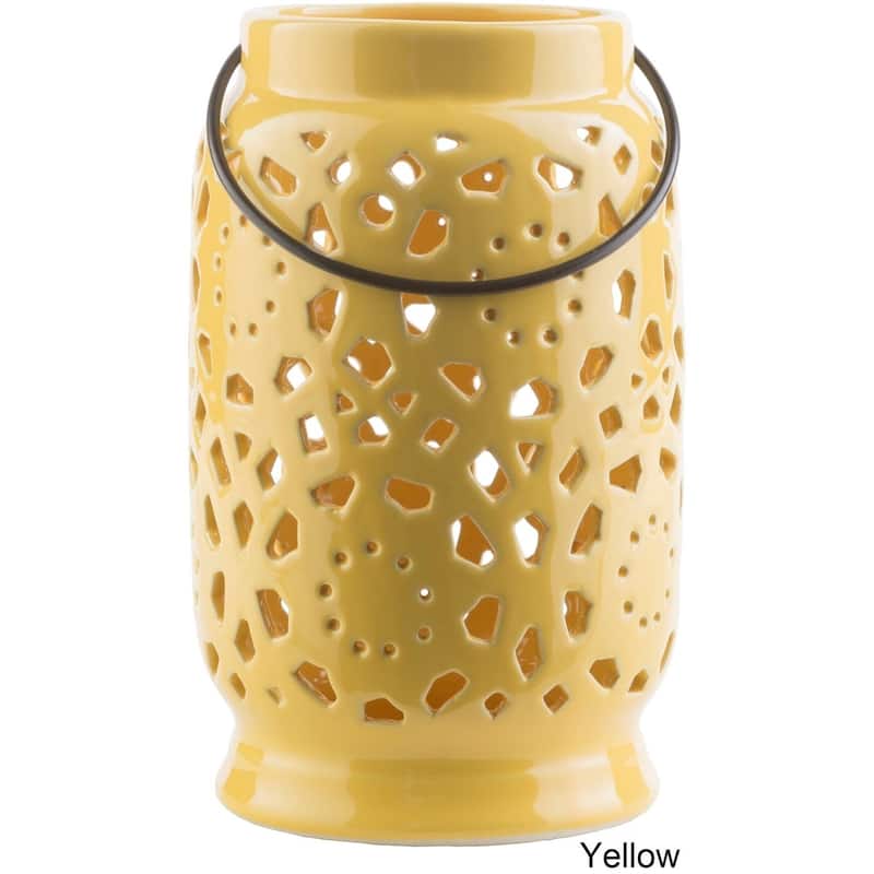 Livabliss Pamela Ceramic Large Size Decorative Lantern