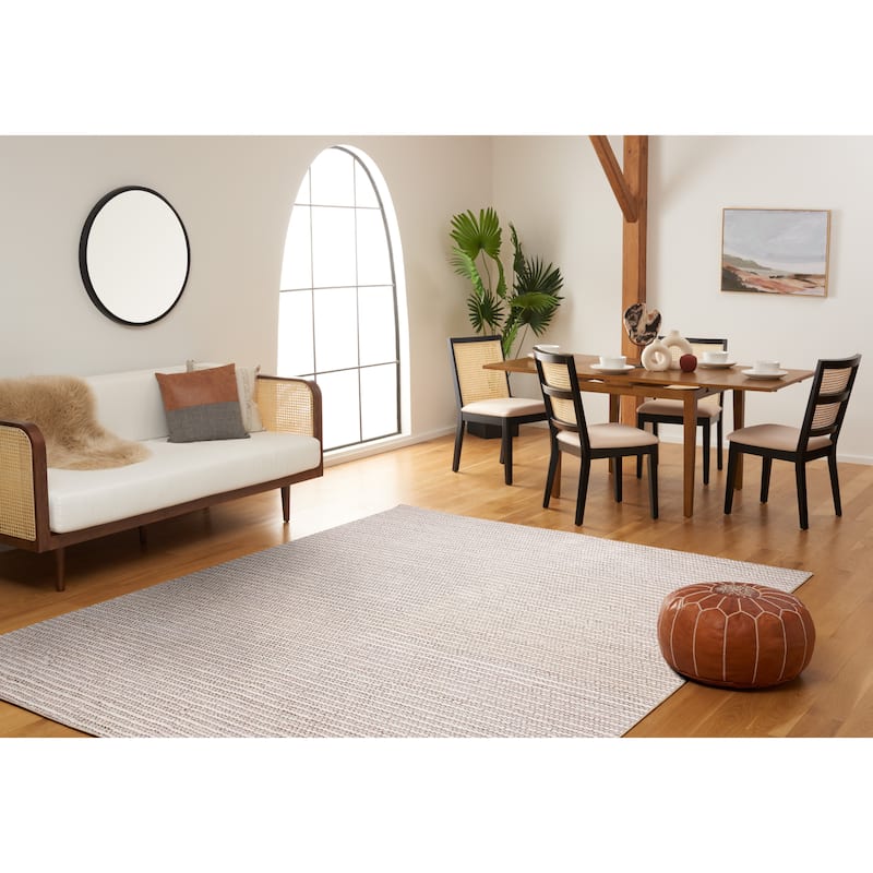 SAFAVIEH Handmade Natura Kinuko Wool Rug - 2'3" x 5' - Ivory/Beige