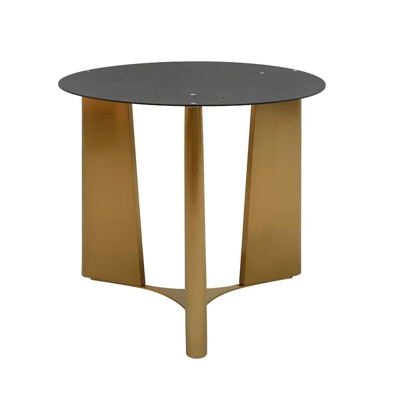 53" Modern Round Dining Table with Marble Top for 4-6, Sintered Stone Kitchen Table with Dining Table with Metal Legs