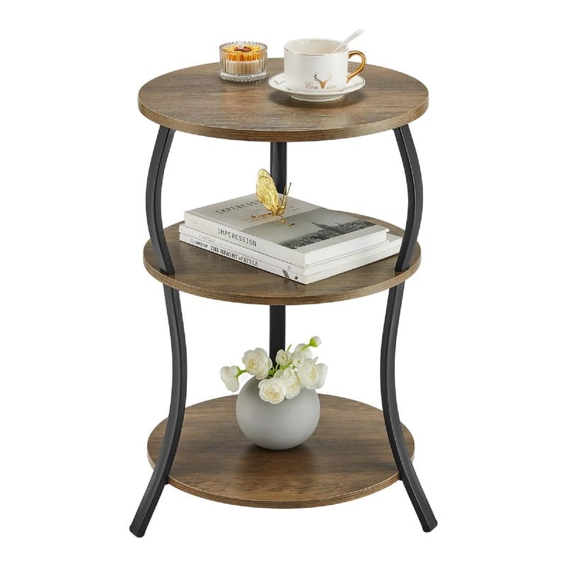 Snack Table TV Tray Table - 15.75"D x 15.75"W x 24"H