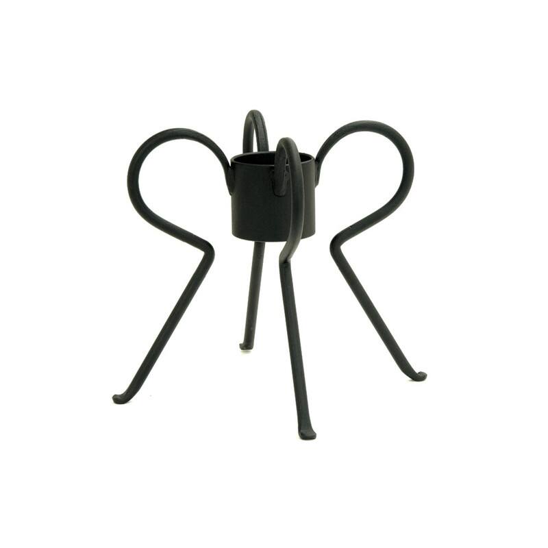 Achla Designs Spider Gazing Globe Ball Stand, 9 Inch Tall, Black Powder Coat Finish