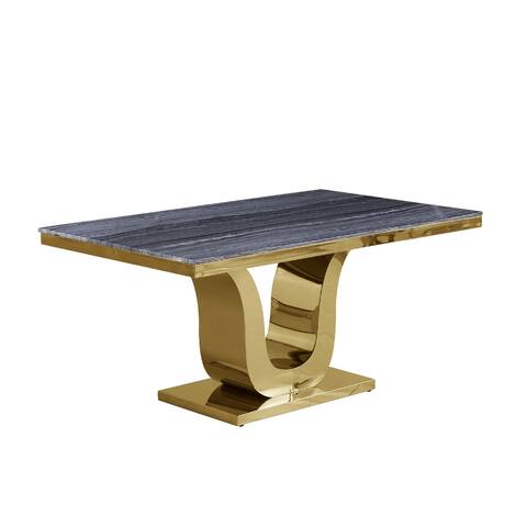 Best Quality Furniture Genuine Dark Grey Marble Table (Single)